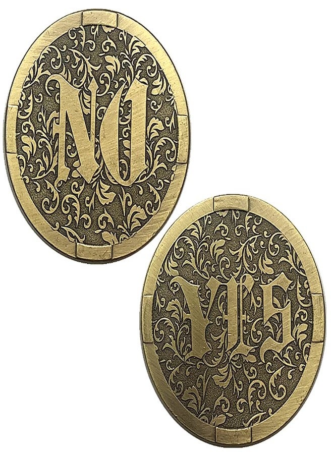 Glamtune Yes No Challenge Coin Medallion Decision Maker Coin Souvenir Collector (Gold) - Image 1
